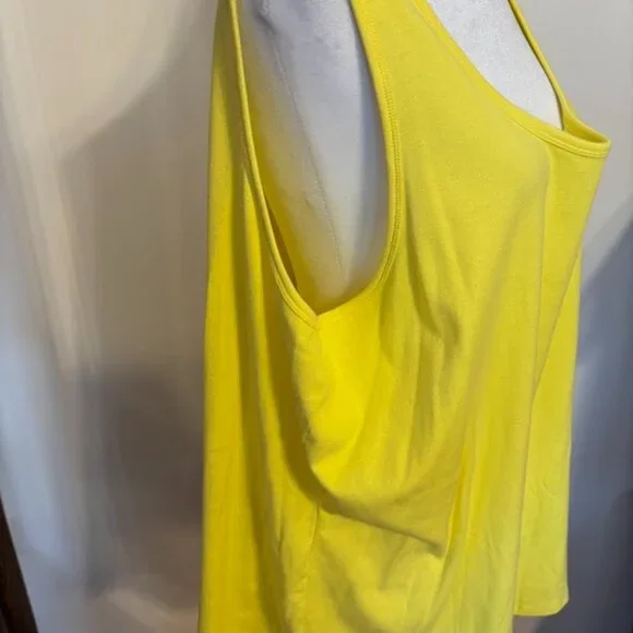 NWOT TALBOTS Yellow Color Stretch Weekend Tank Top (93% Cotton/7% Spandex) - 3x - Picture 4 of 16